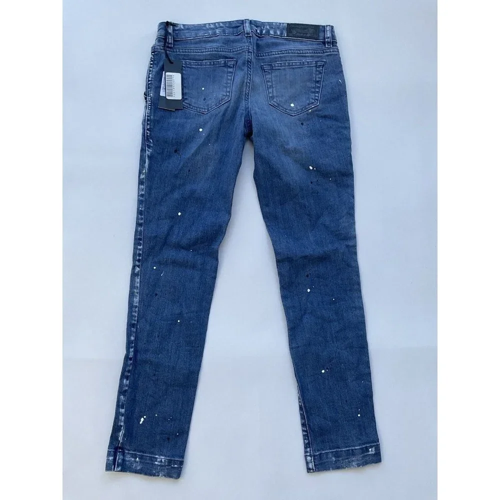 $120 Diesel Girls Pugge-J SP1 Super Slim Skinny Jeans Blue Size 12Y